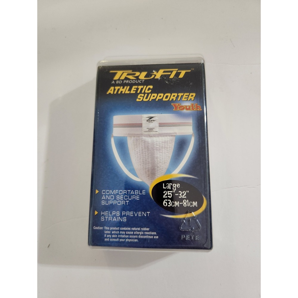 Tru-Fit Athletic Supporter White Youth Large 25-32 Inch Vintage Jockstrap BD